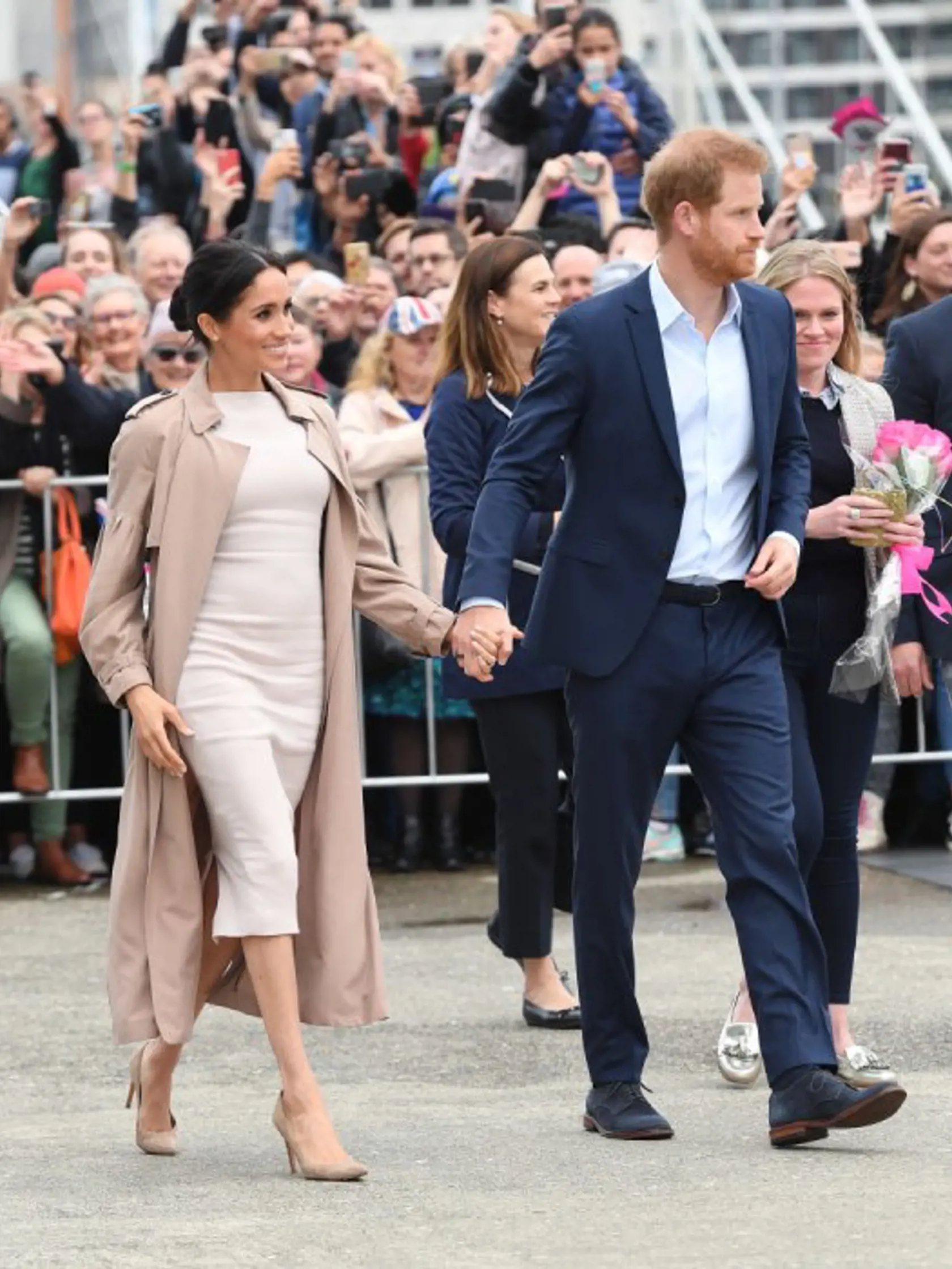 Meghan Markle počas tehotenstva uprednostnila béžovú farbu.