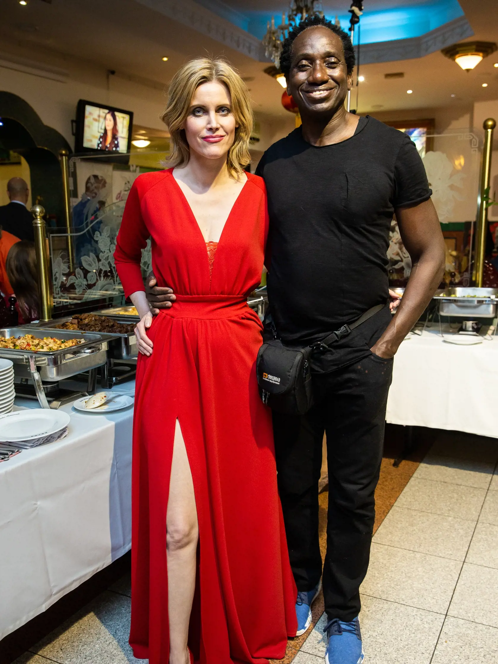 Jozefovská párty organizovaná každoročne Jozefom Oklamčákom v Bratislave. Na snímke Silvia Šuvadová a Ibrahim Maiga.
