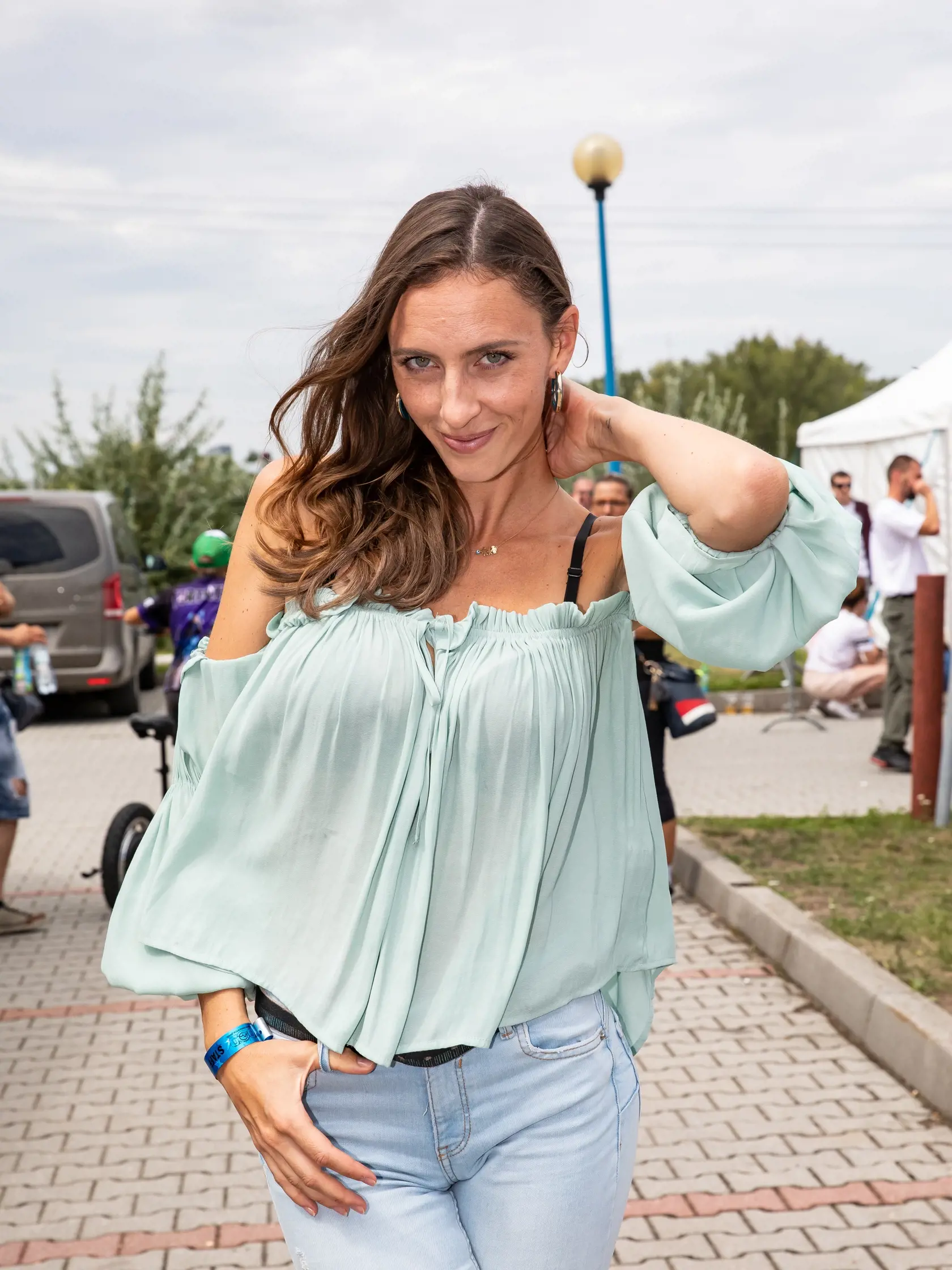 Deň otvorených dverí v TV Markíza. Na fotke: Monika Sakmanová