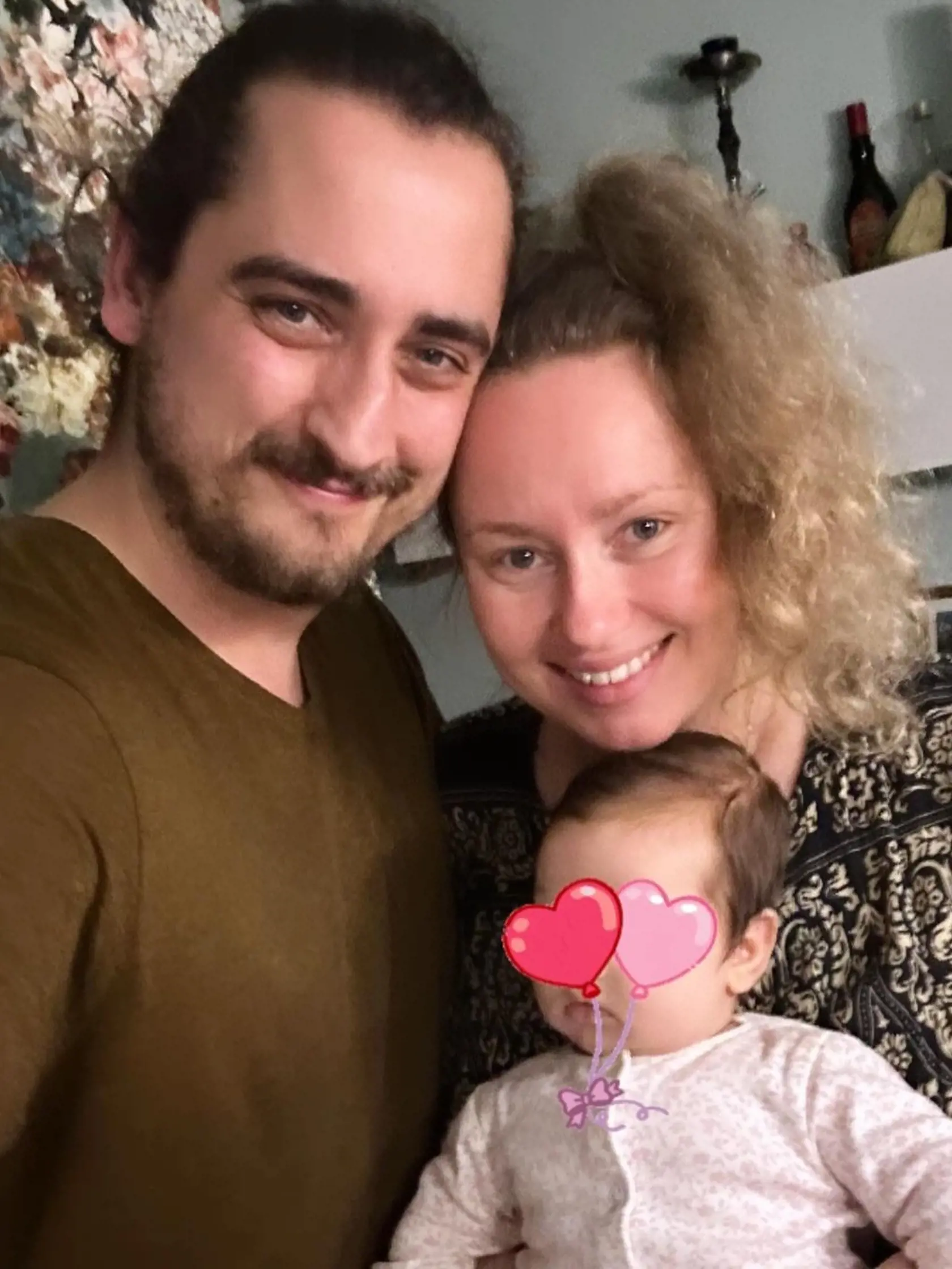 Šťastná rodinka - herečka Natália Puklušová so svojím Michalom a dcérkou Wilkou Máriou.