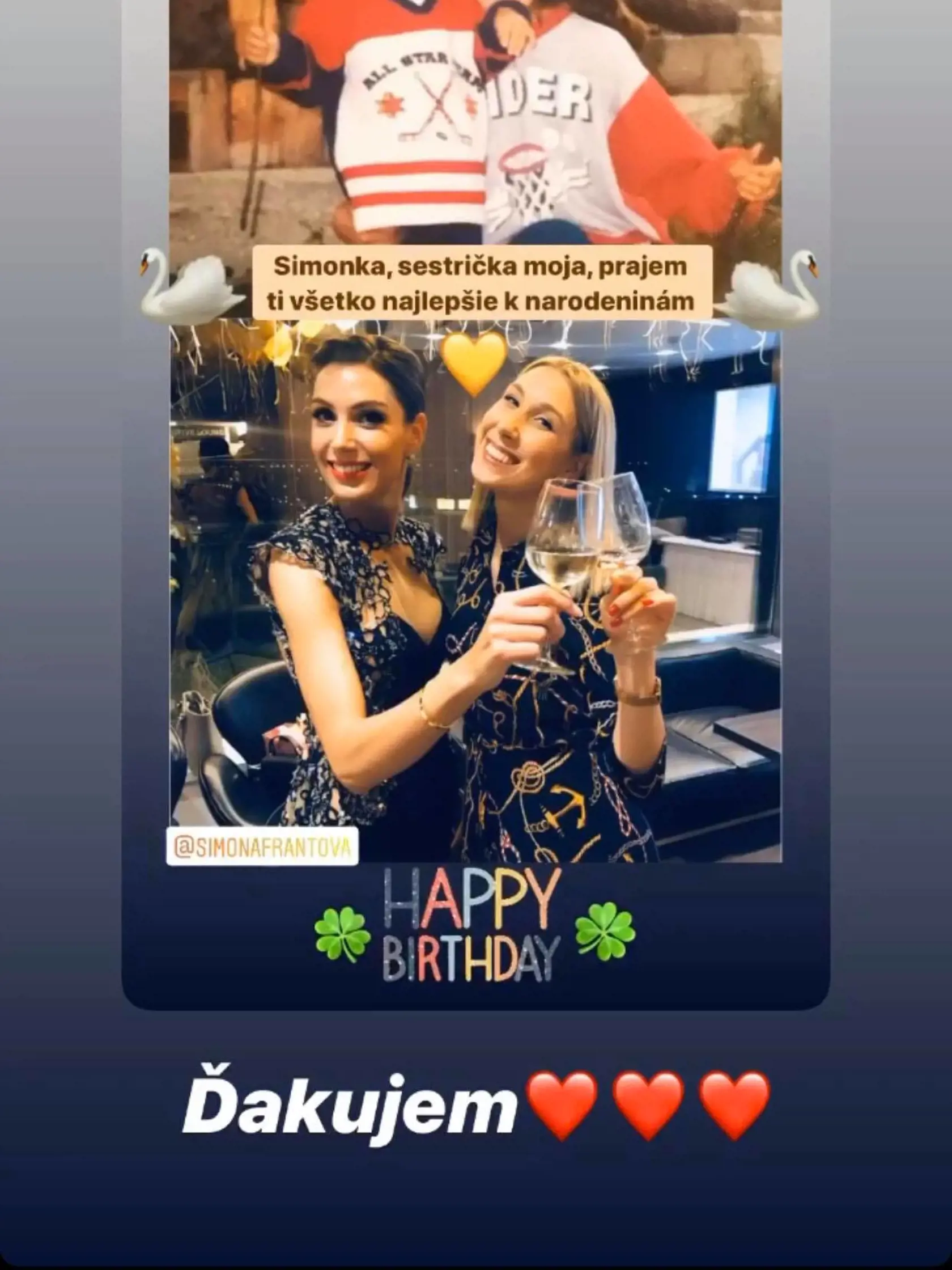 Simona na fotke so sestrou Kristínou (vpravo).