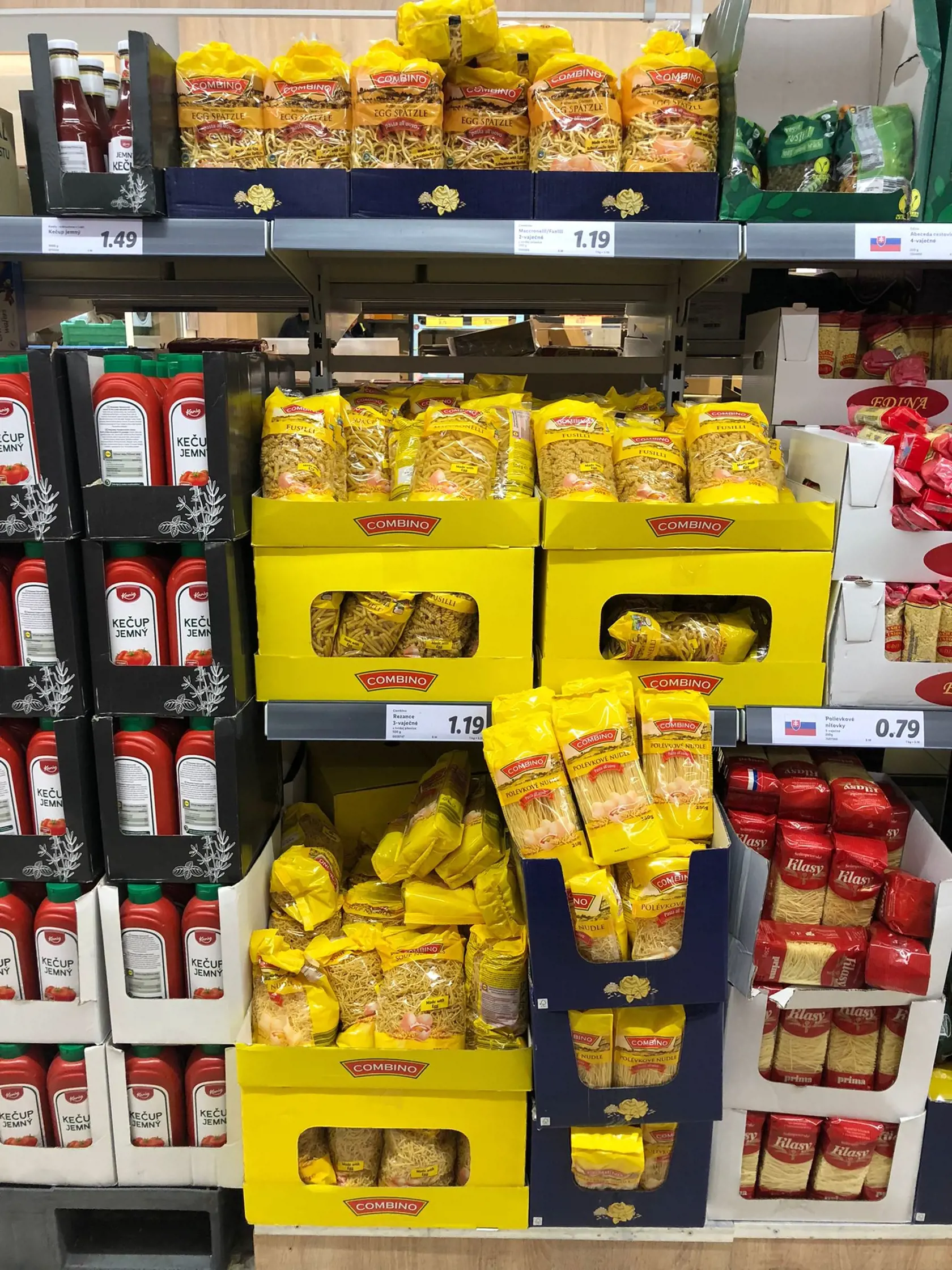 Ceny potravín v predajni Lidl na Slovensku.