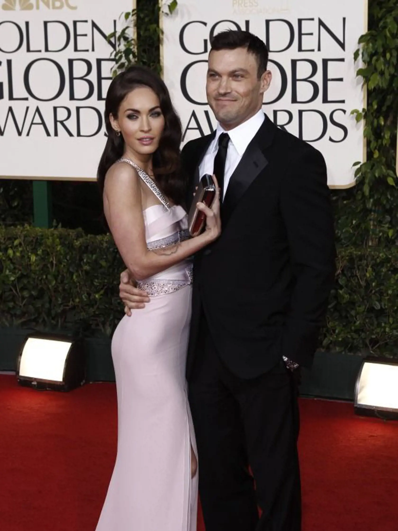 Megan Fox a Brian Austin Green na udeľovaní Zlatých Glóbusov.