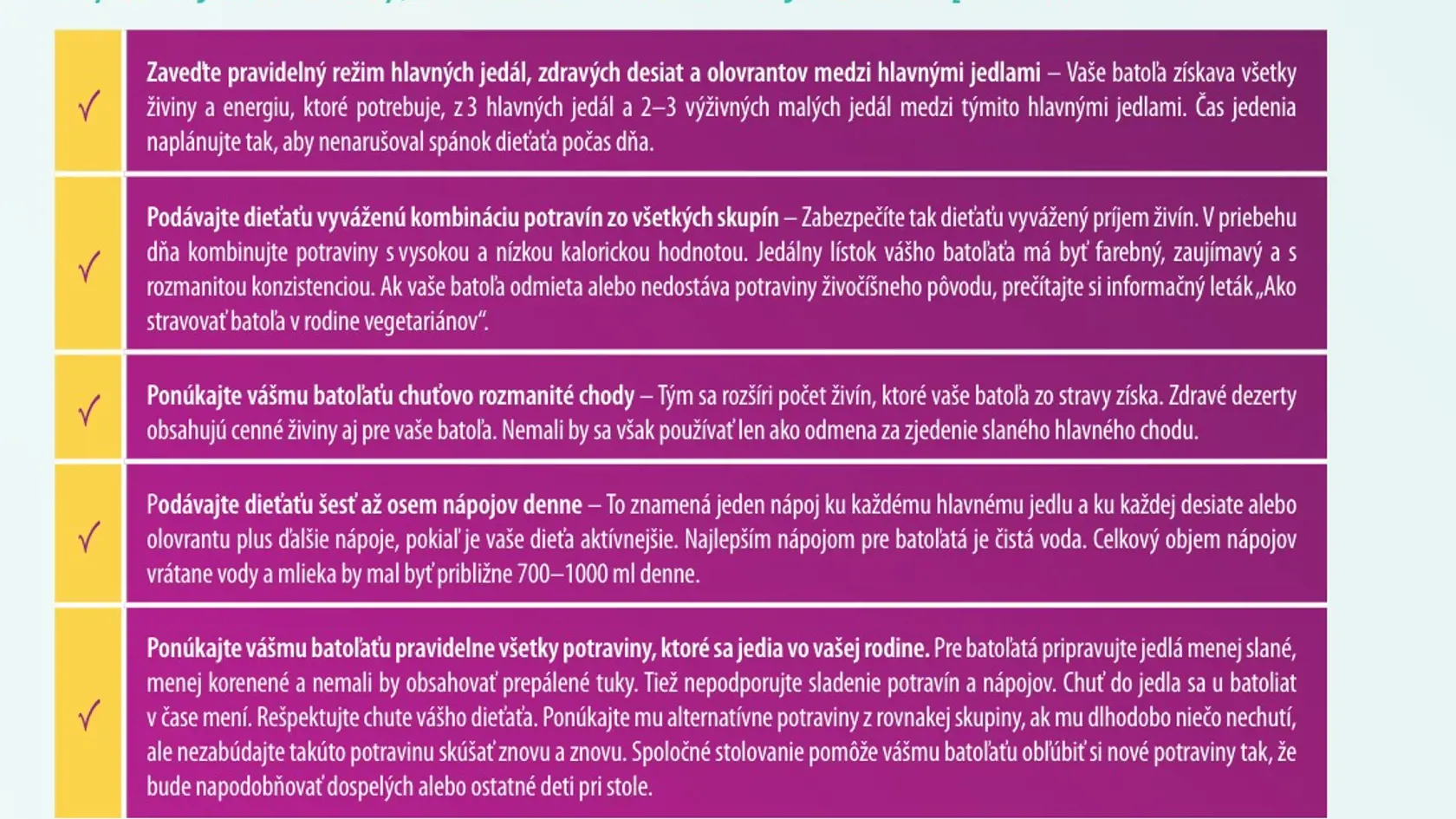 Rady, ako stravovať deti.