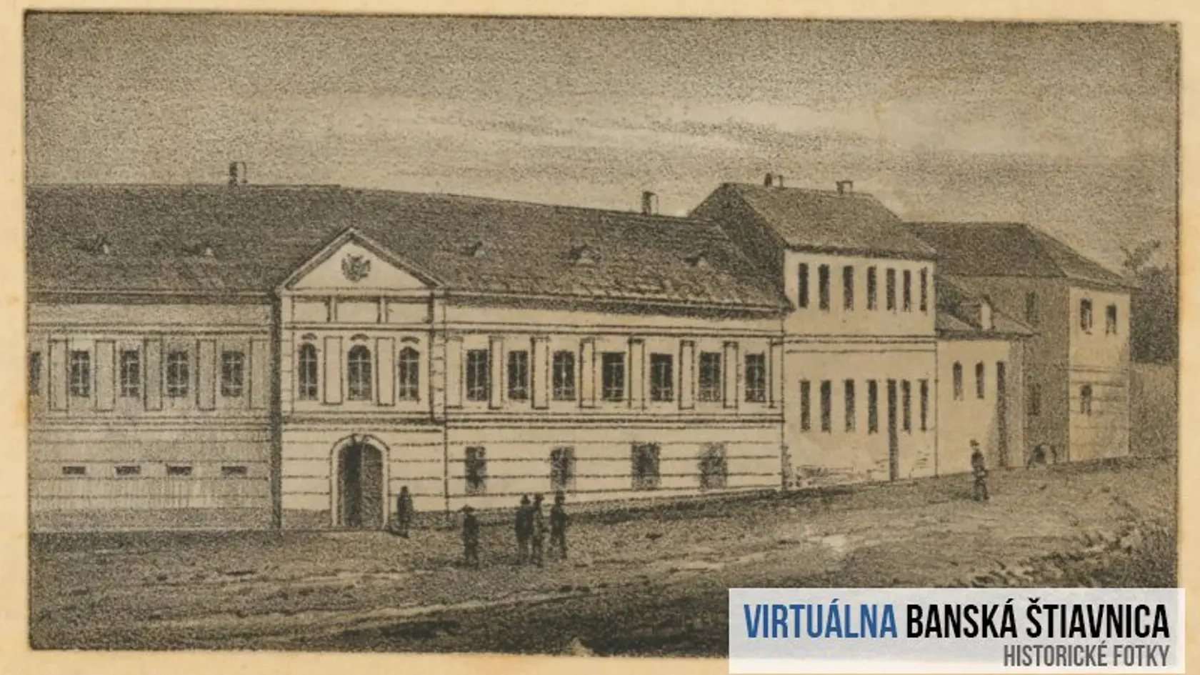 Budova bývalej starej nemocnice stojí na Ulici Antona Pécha v Banskej Štiavnici.