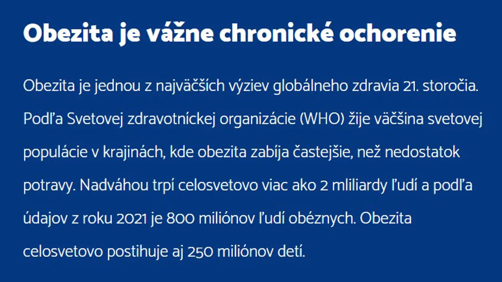Čo je obezita?