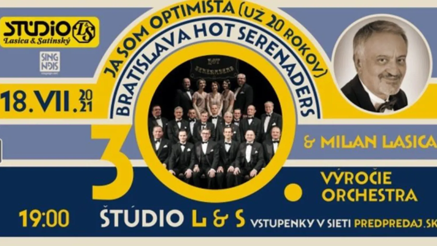 Bratislava Hot Serenaders a Milan Lasica. Humorista počas ich vystúpenia zomrel.