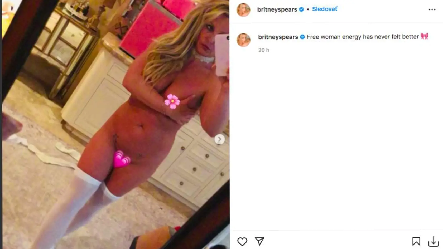 Britney sa na najnovších fotografiách ukázala úplne nahá