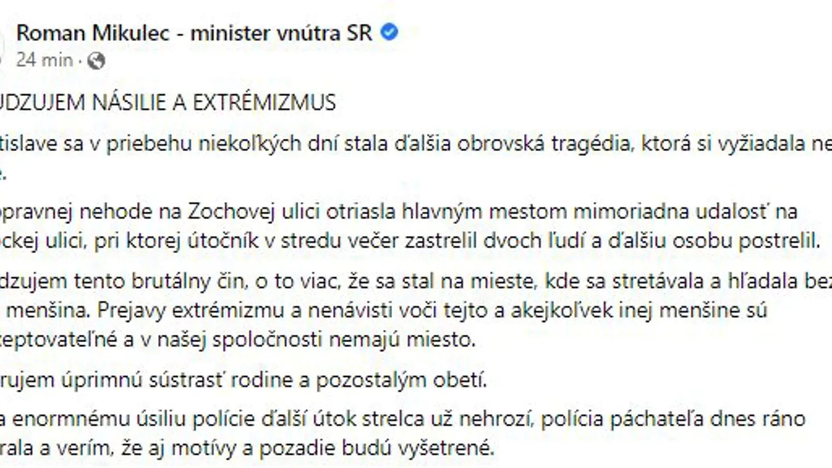 Roman Mikulec - minister vnútra