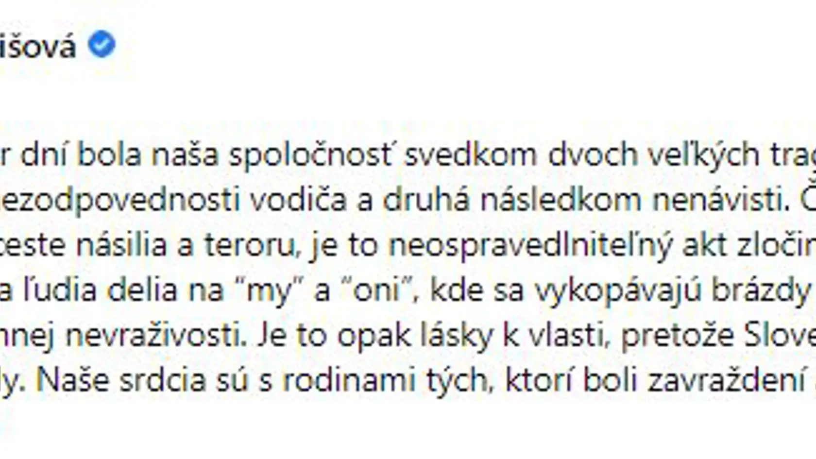 Veronika Remišová - ministerka investícií