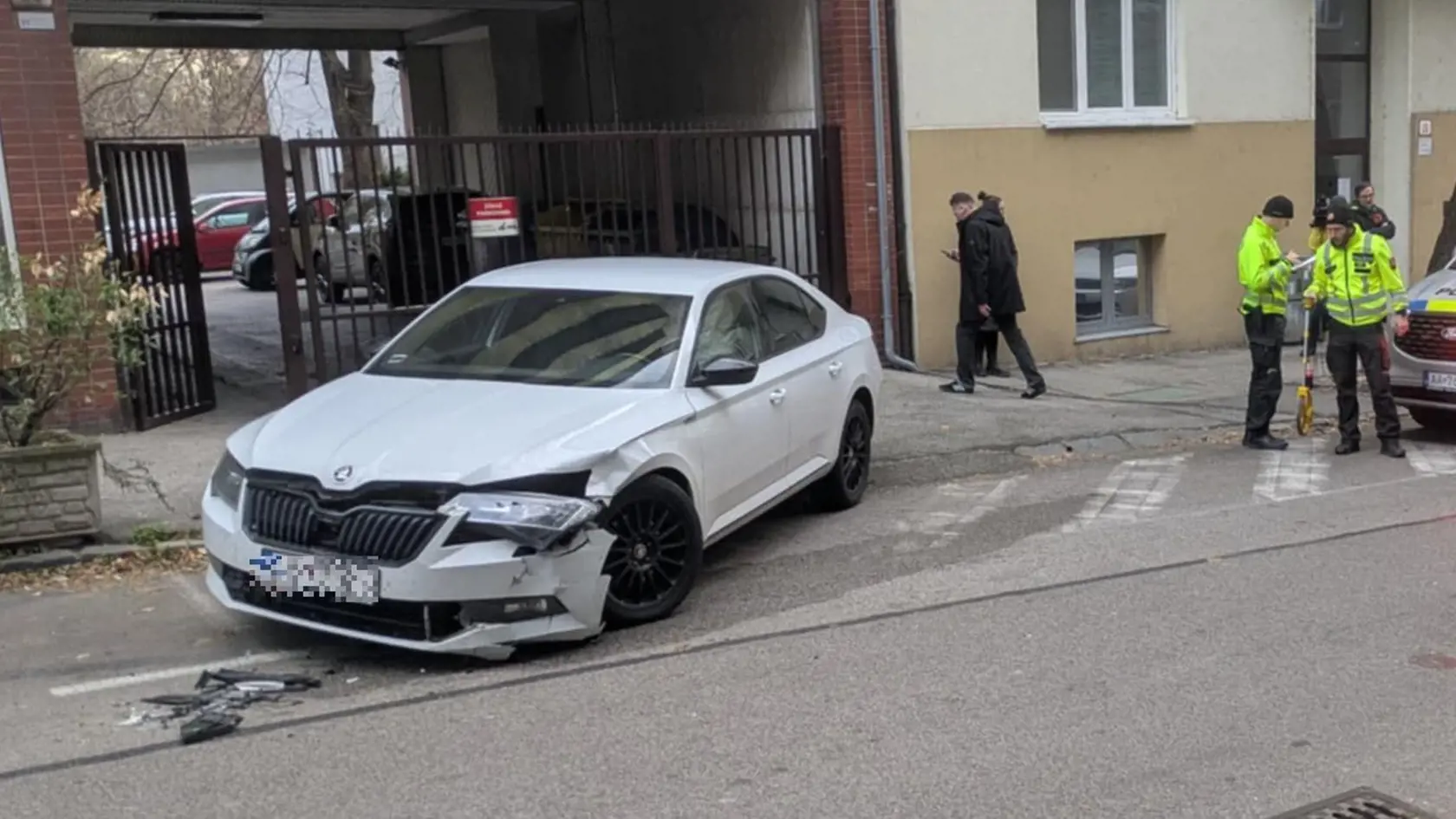 Havarované Šeligovo auto