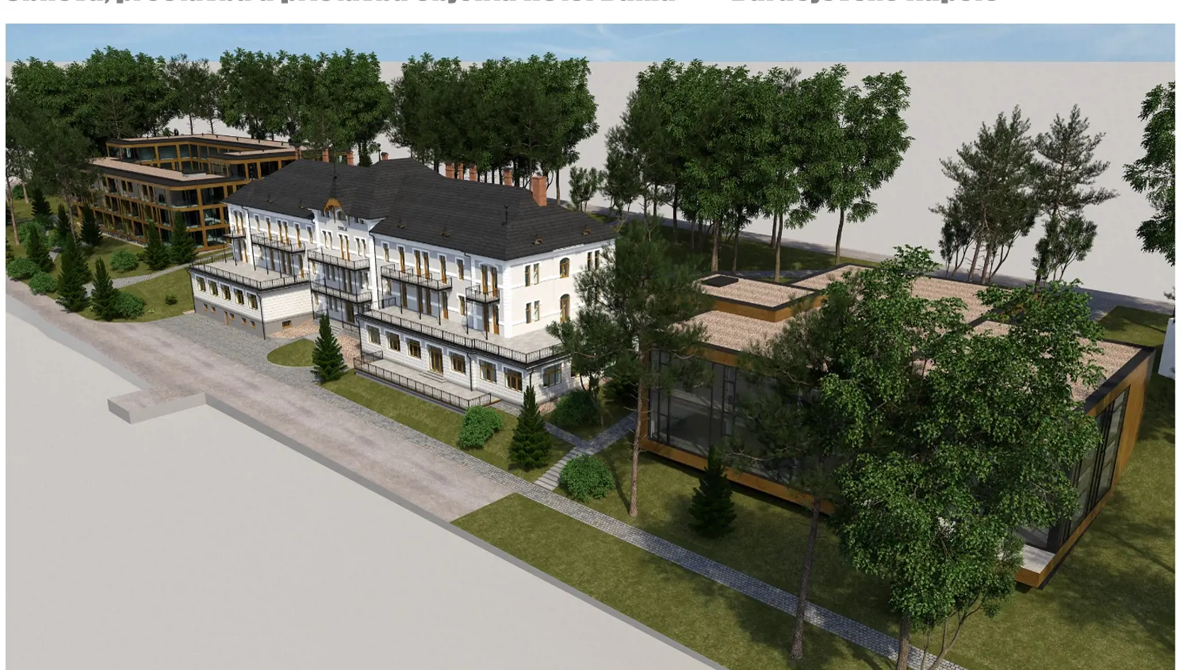 Vizualizácia a architektonická študia obnovy Hotela Dukla, predtým Széchenyi.