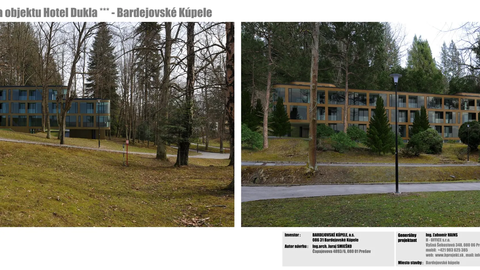 Vizualizácia a architektonická študia obnovy Hotela Dukla, predtým Széchenyi.