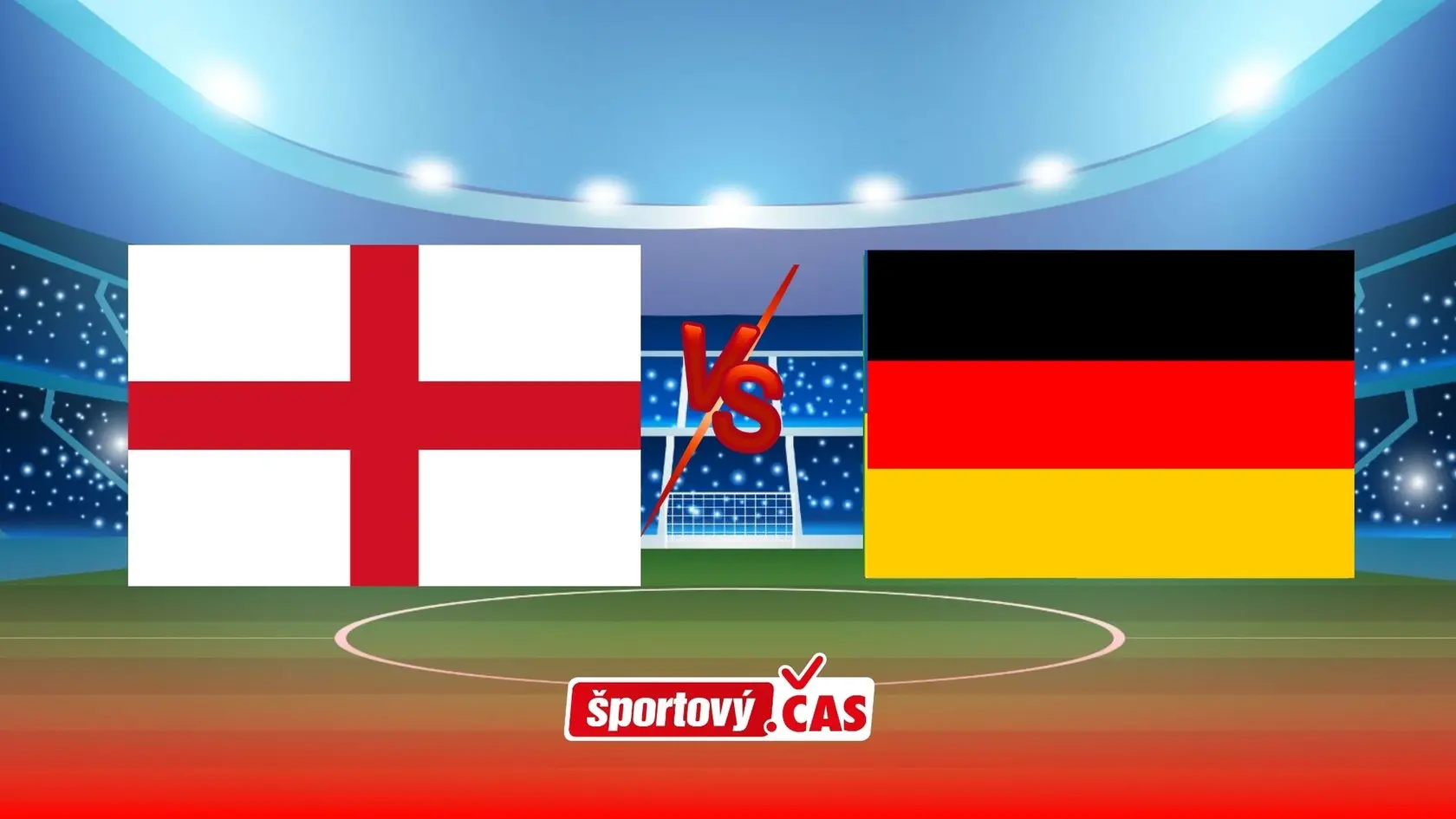 Online prenos z finále EURO U21 medzi Anglickom a Nemeckom.