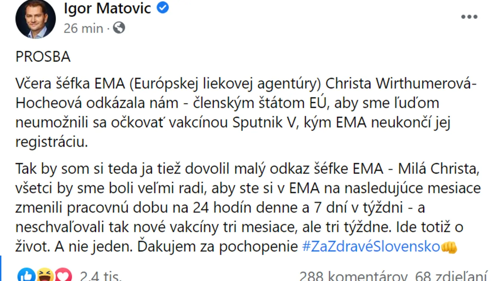 Status Igora Matoviča.