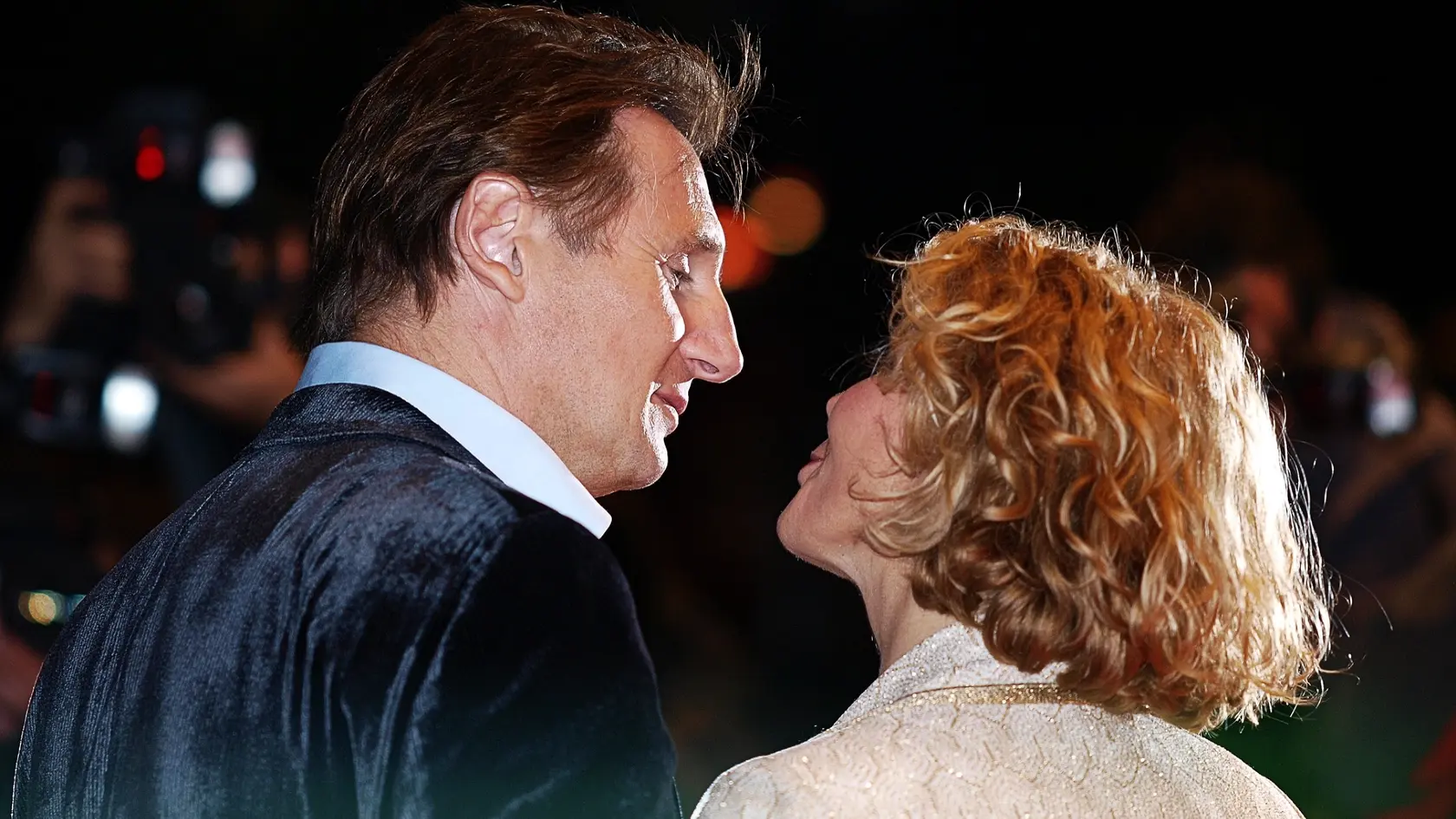 Liam Neeson s manželkou približne pol roka pred jej skonom.