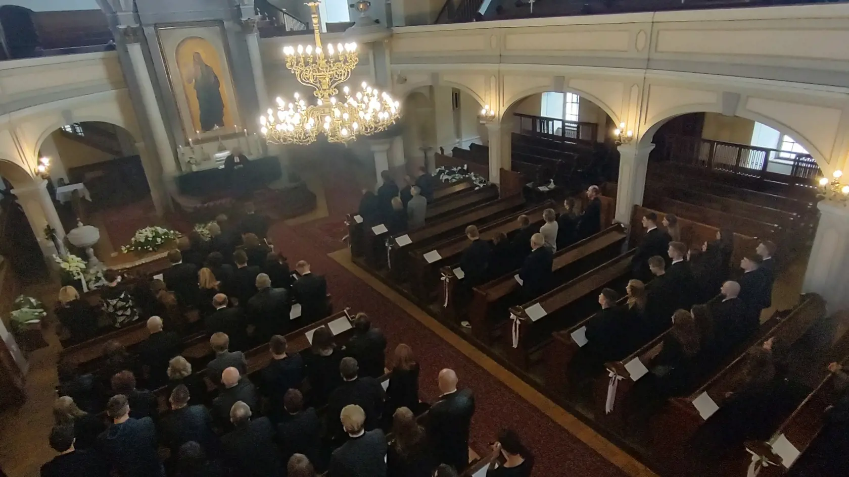 Posledná rozlúčka v evanjelickom kostole so Sashom Slovíkom v Banskej Bystrici.