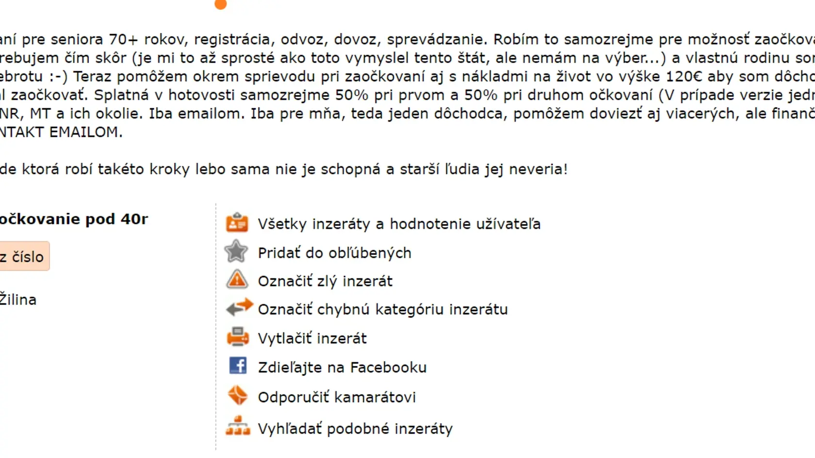 Z týchto INZERÁTOV odpadnete! Slováci zháňajú nezaočkovaných seniorov: Zaplatia aj 200 eur!