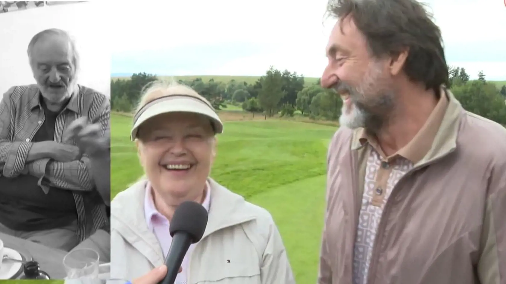 Magda Vášaryová a Ady Hajdu na golfovom turnaji.