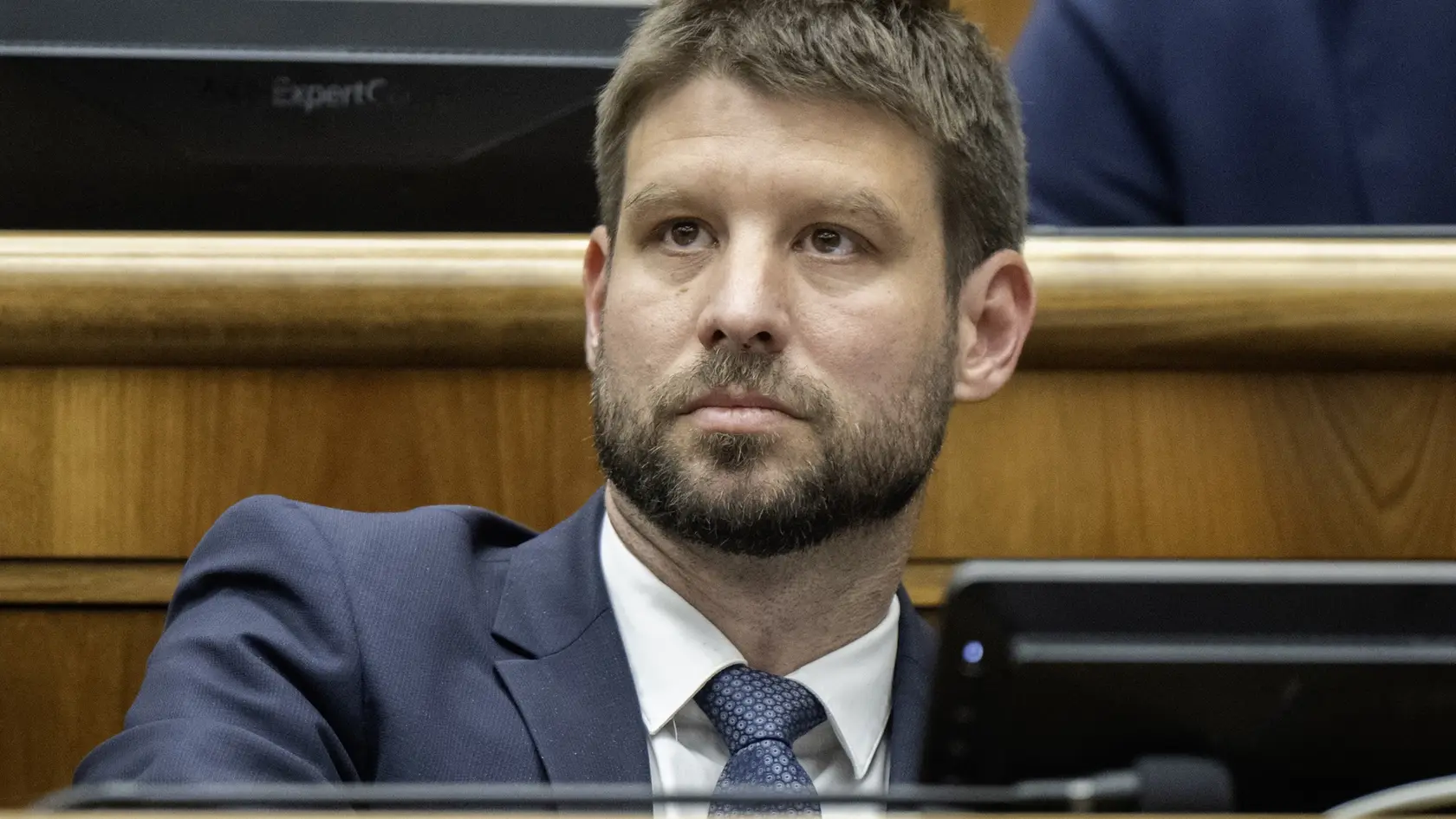 Na snímke opozičný poslanec Národnej rady (NR) SR Michal Šimečka (PS)