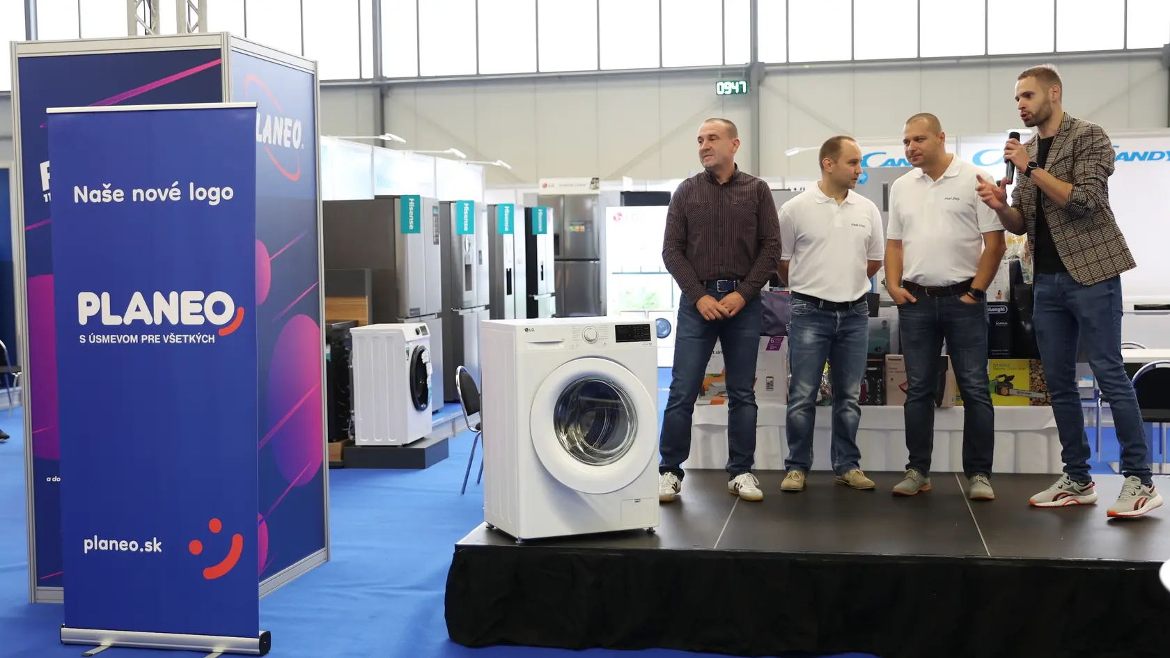 Nové logo PLANEO na FAST DAY predstavili (zľava) Peter Benický, Juraj Nedeliak a Peter Matuška.