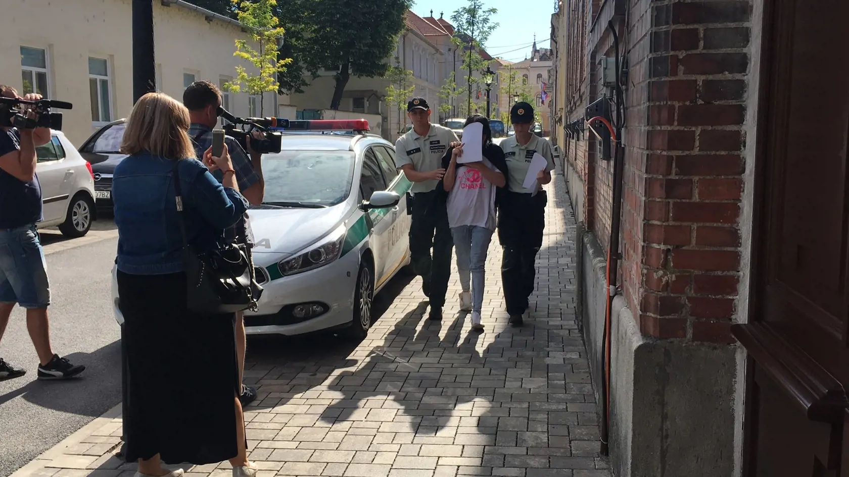 Ilona, ktorá nafúkala 4,83 promile si na súde zakrývala tvár.