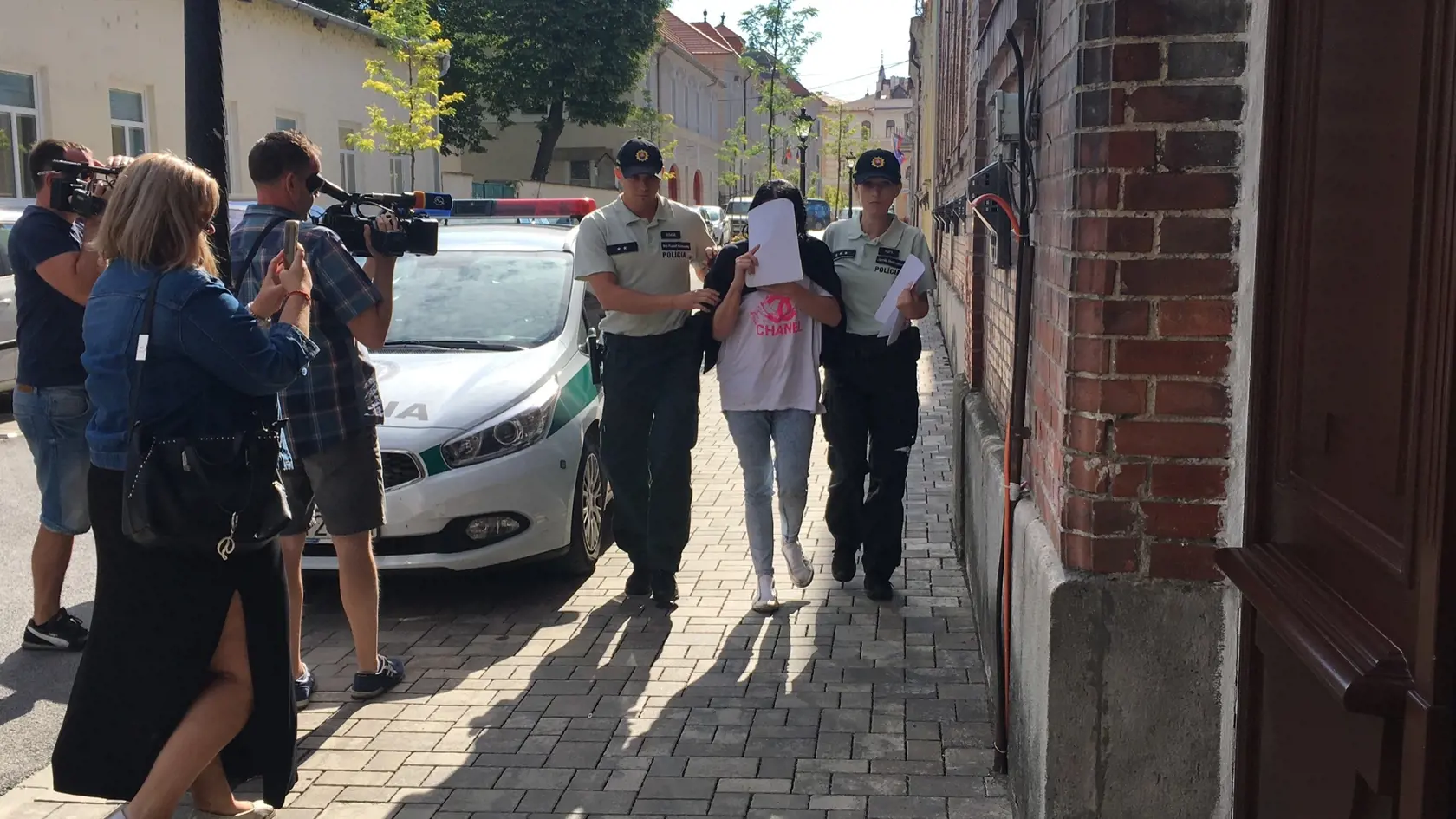 Ilona, ktorá nafúkala 4,83 promile si na súde zakrývala tvár.