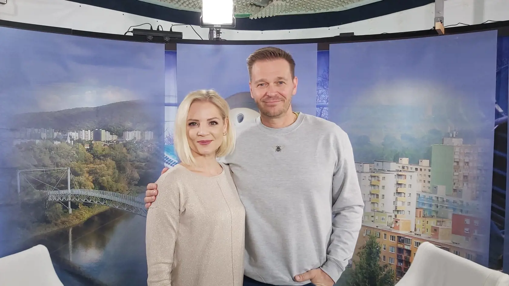 Barbora Chlebcová s kolegom Martinom Nikodýmom.