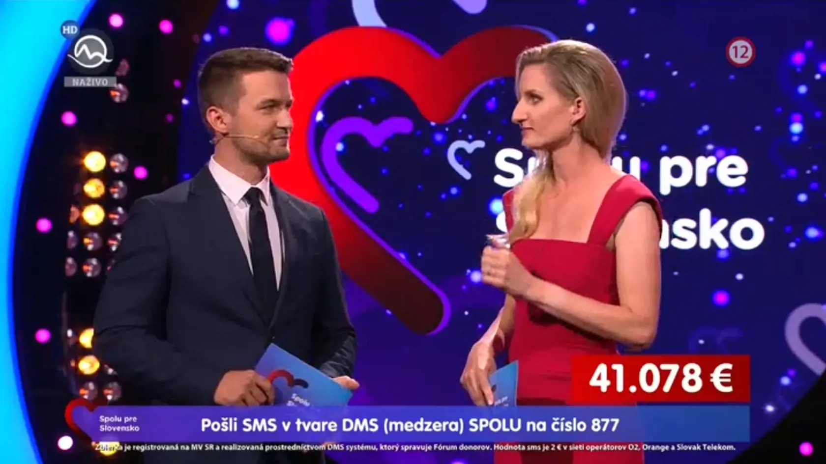 Adela a Viktor moderovali program Spolu pre Slovensko.