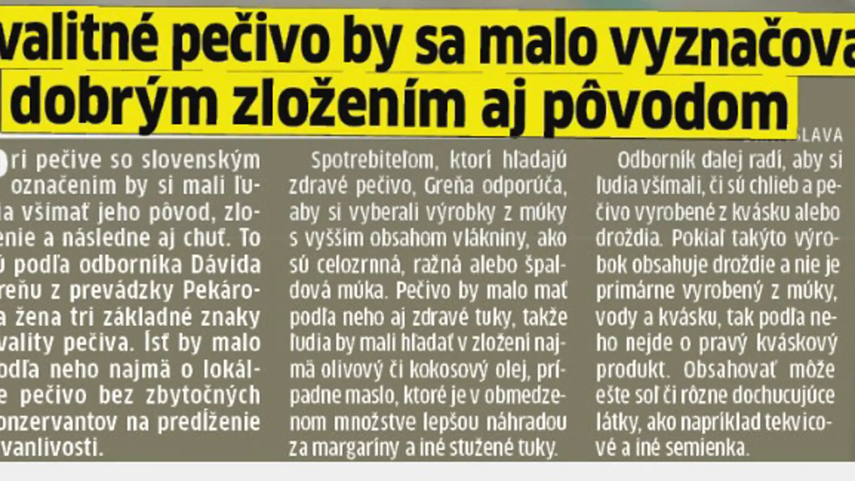 Ako rozoznať kvalitné pečivo?