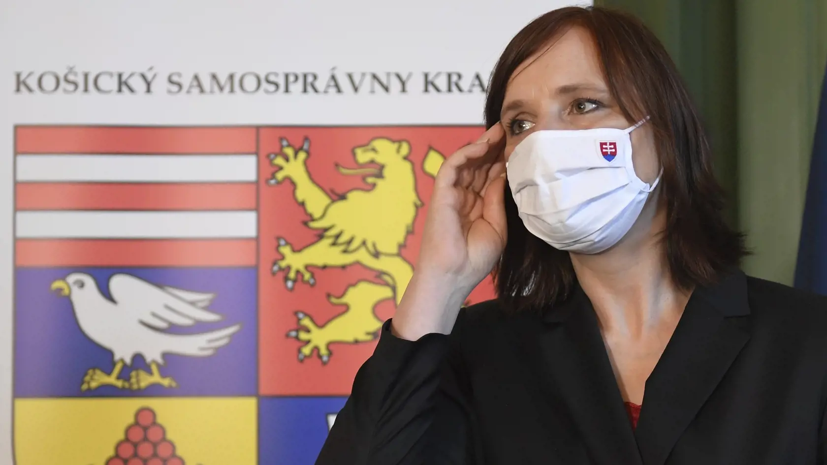 Na snímke podpredsedníčka vlády SR pre investície a informatizáciu Veronika Remišová (Za ľudí) počas tlačovej konferencie  na úrade KSK v Košiciach 12. júna 2020. FOTO TASR - František Iván
