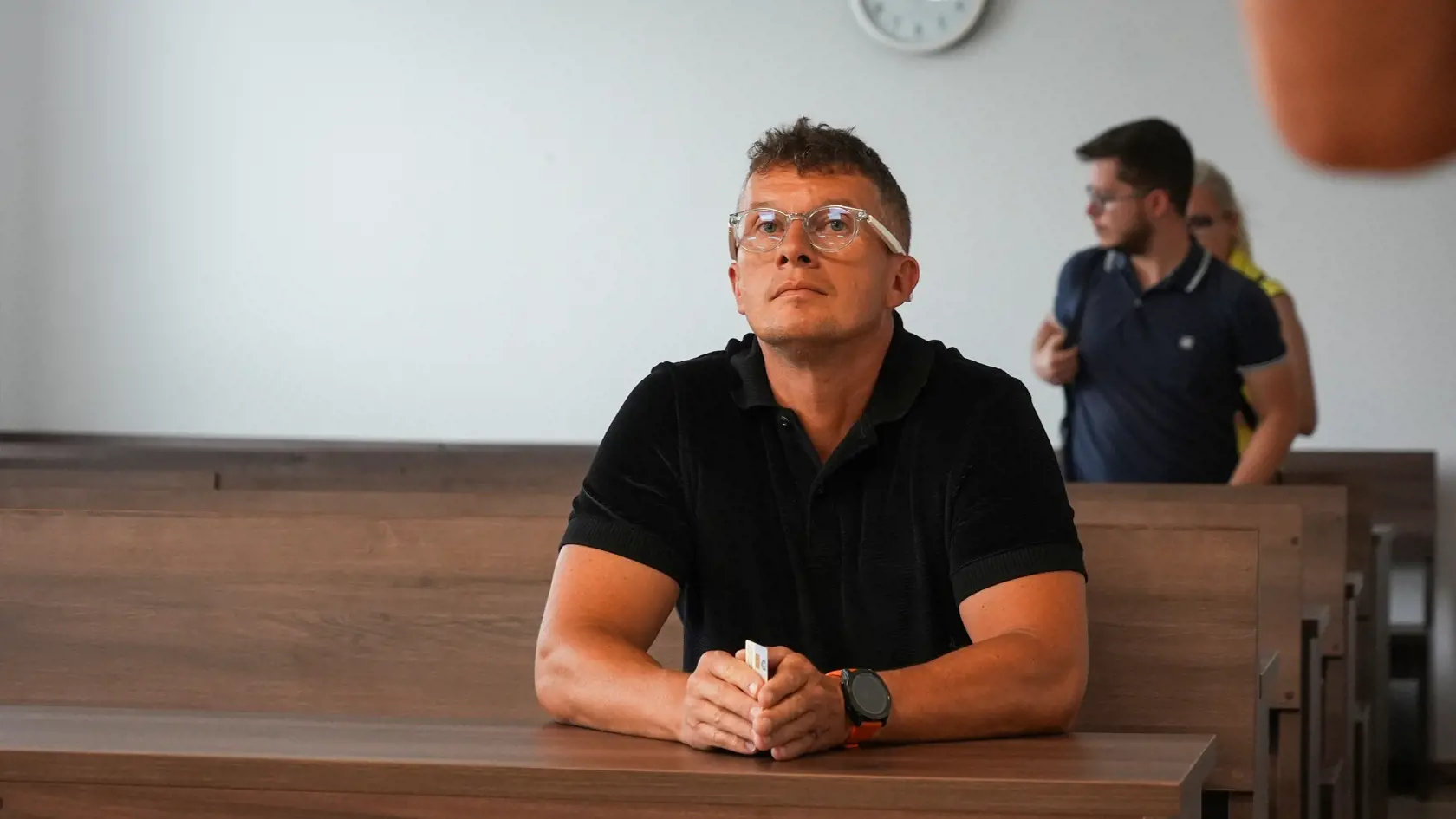 Na snímke svedok a exšéf Národnej kriminálnej agentúry (NAKA) Branislav Zurian počas pojednávania vo veci guvernéra Národnej banky Slovenska (NBS) Petra K., ktorý čelil podozreniam z podplácania, počas súdneho procesu na Špecializovanom trestnom súde (ŠTS) v Pezinku v pondelok 3. júla 2023.