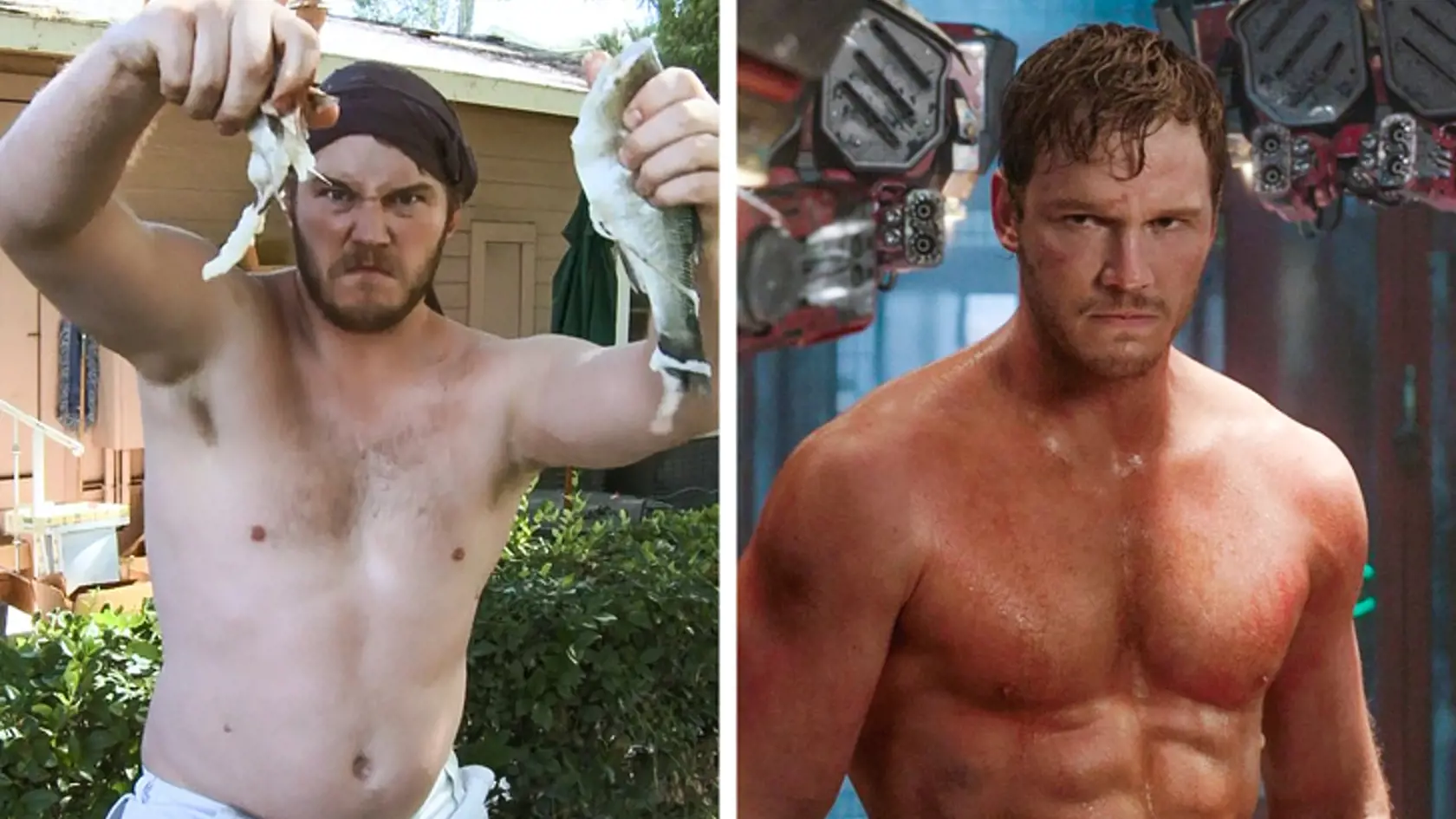 Herec Chris Pratt schudol a vypracoval sa pre film Strážcovia Galaxie. (2014)
