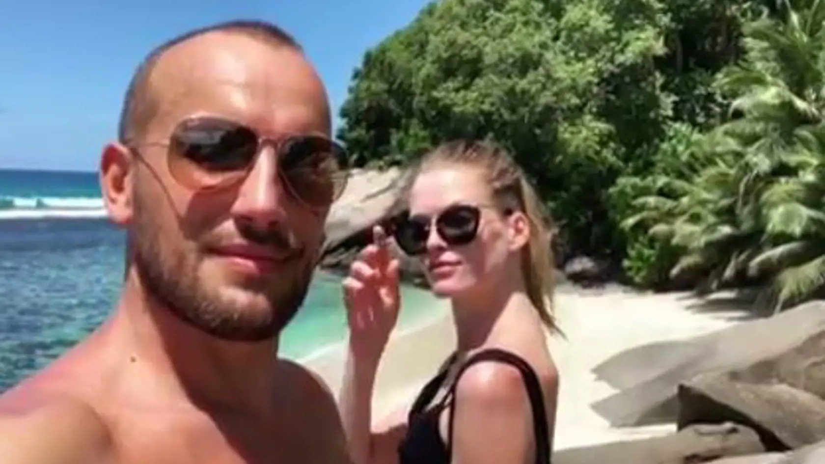 Michaela Hlaváčková a Rasťo Brezovský na dovolenke na Seychelloch.