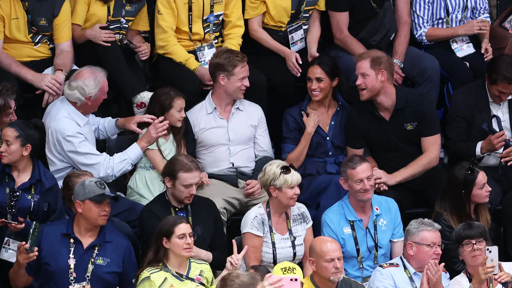 Meghan sršala dobrou náladou.