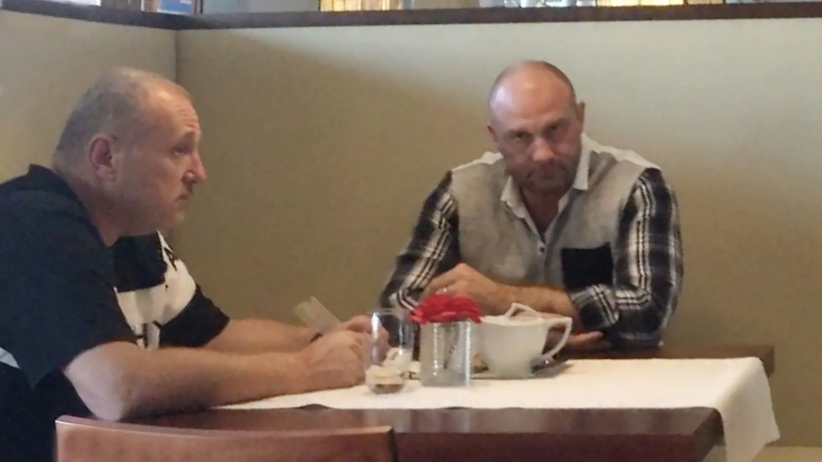 S TOMÁŠOM RAJECKÝM Nitriansky podnikateľ Norbert Bödör na stretnutí s mužom, ktorého meno sa v minulosti ocitlo na takzvaných mafiánskych zoznamoch