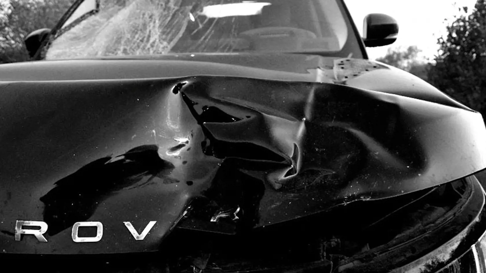 Takto vyzeralo podnikateľovo auto po zrážke.