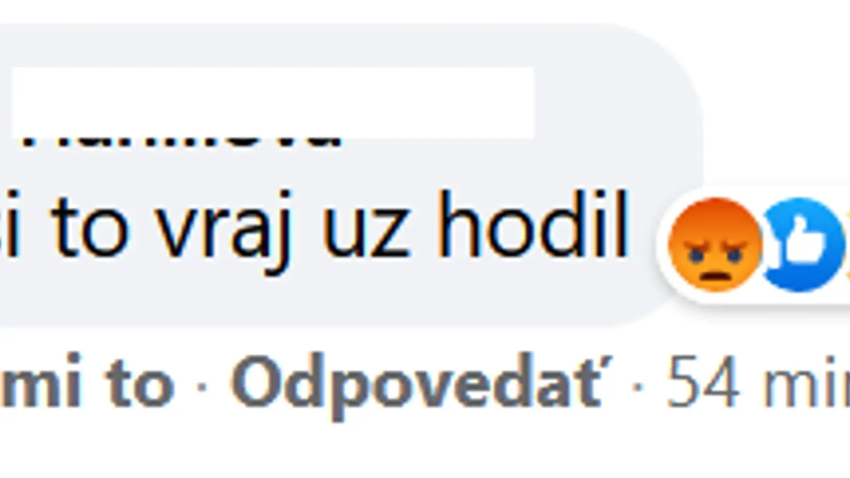 Komentár z facebooku k prípadu.