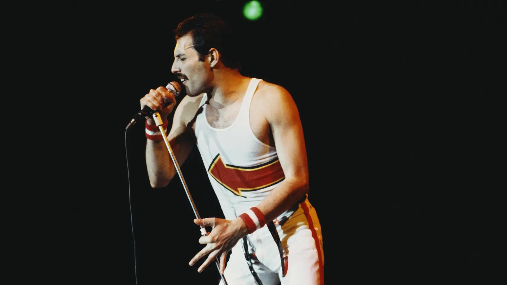 Legendárny Freddie Mercury.