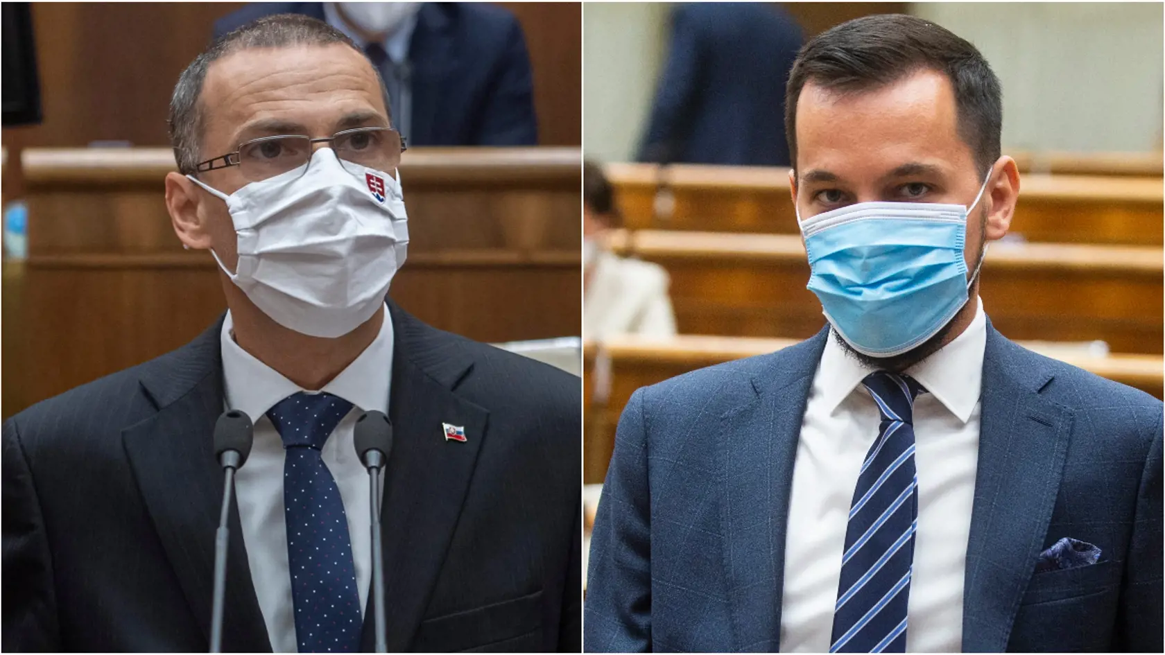 Generálny prokurátor Maroš Žilinka (vľavo) a poslanec Národnej rady SR za stranu Za ľudí Juraja Šeligu majú dlhodobo otvorený spor.
