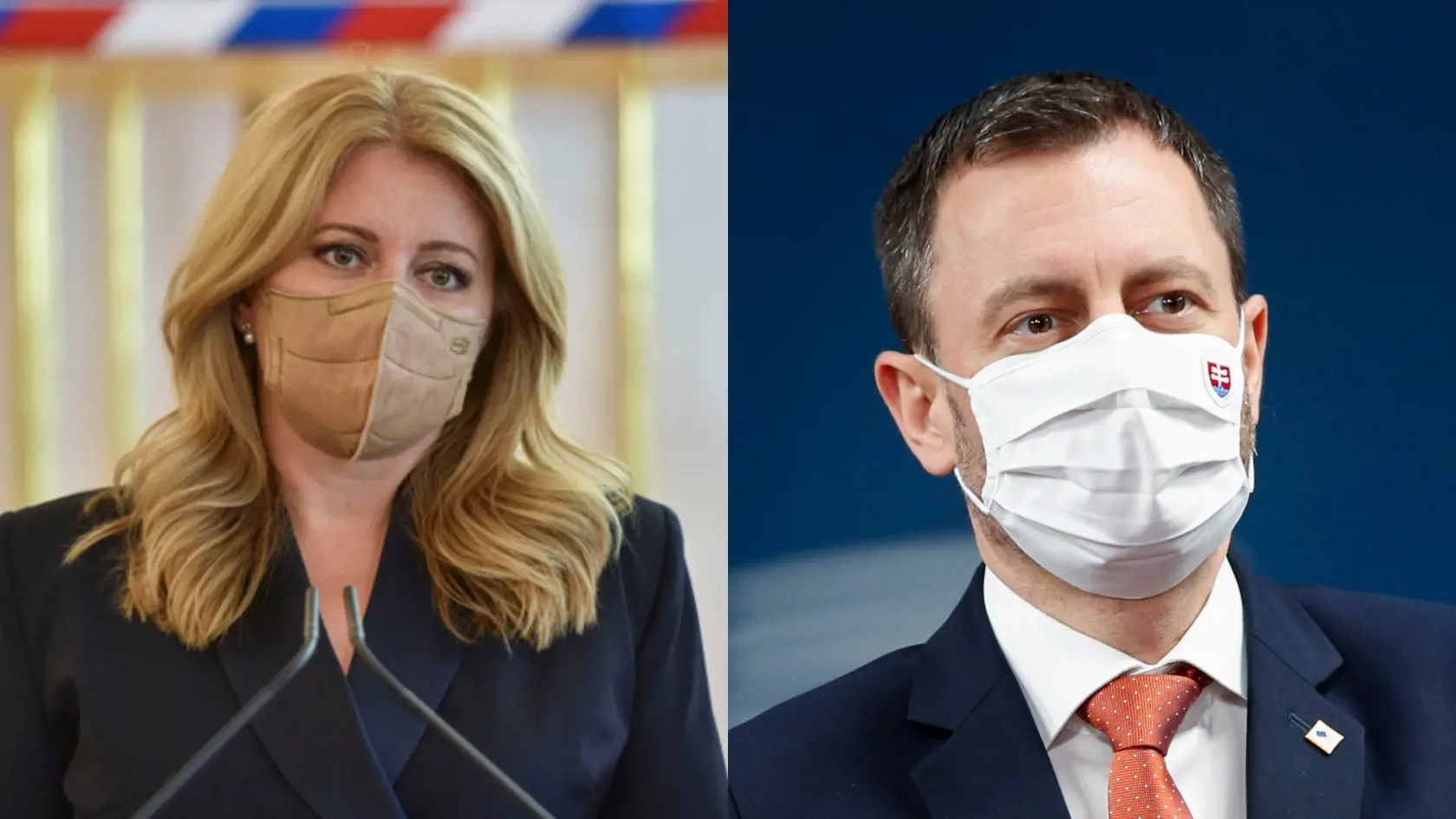 Zuzana Čaputová a Eduard Heger. Obaja kritizujú kroky Maroša Žilinku.