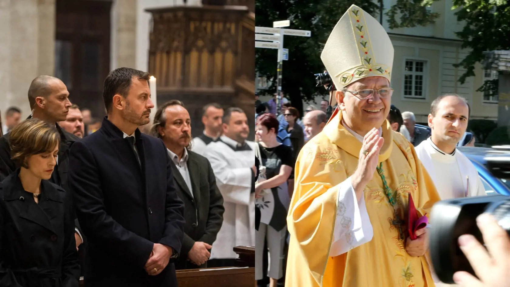 Premiér Eduard Heger (OĽANO) označil vyjadrenia trnavského arcibiskupa Jána Oroscha na adresu obetí bratislavského teroristického útoku za nešťastné.