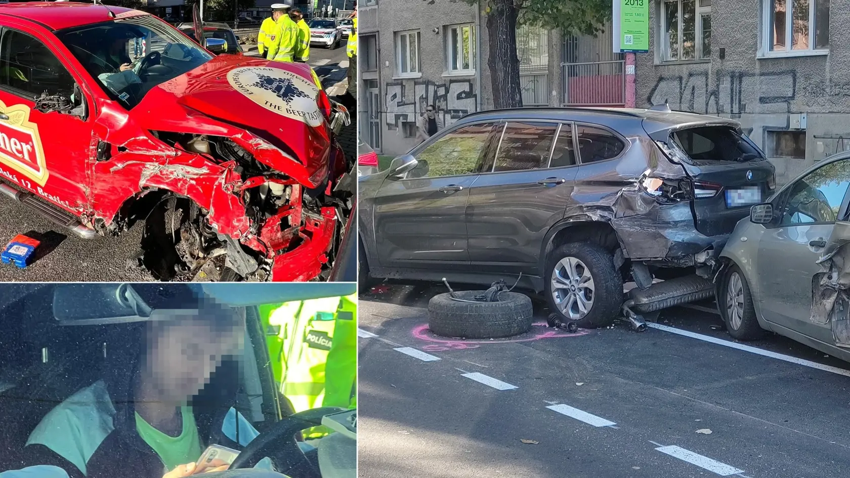 Vodič mal údajne jazdil po Košickej ulici obrovskou rýchlosťou, svedok nám jeho jazdu opísal ako "štýl GTA". Počas zbesilej jazdy sa mu navyše odtrhlo pravé predné koleso, čo mu ale nezabránilo, aby v ceste pokračoval. Našťastie sa v tom čase nenachádzali na chodníkoch žiadni chodci a jeho vyčíňanie nikoho nezranilo.
