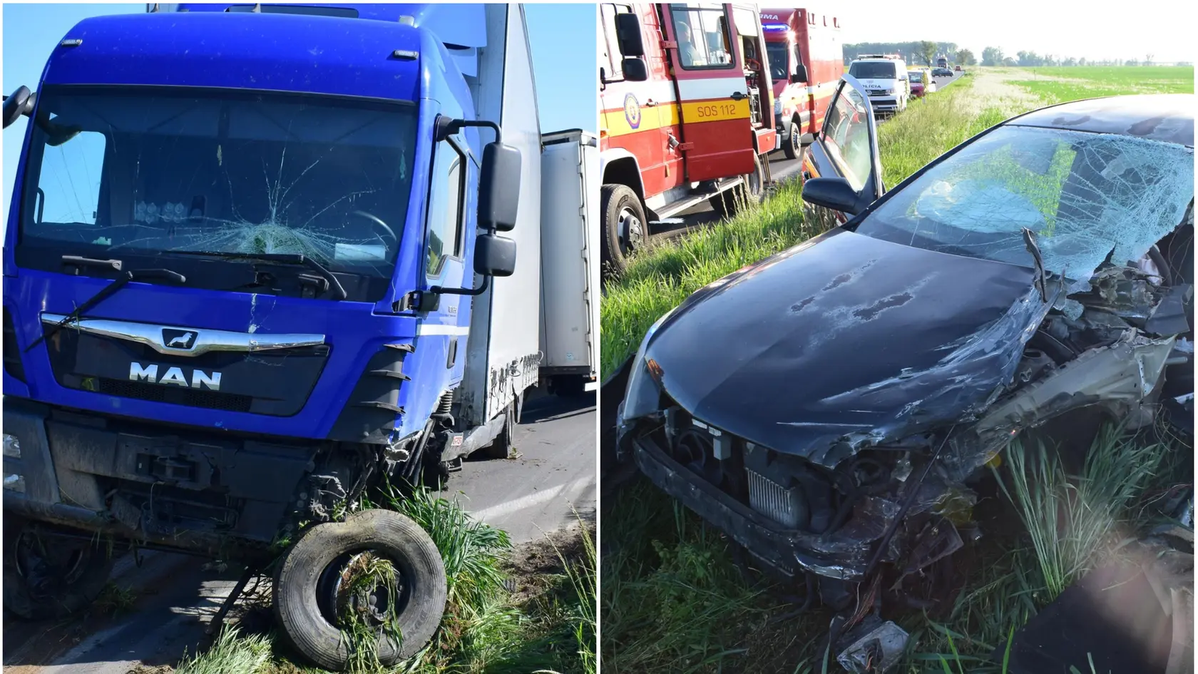 Hrozivo vyzerajúca nehoda pri Cíferi.
