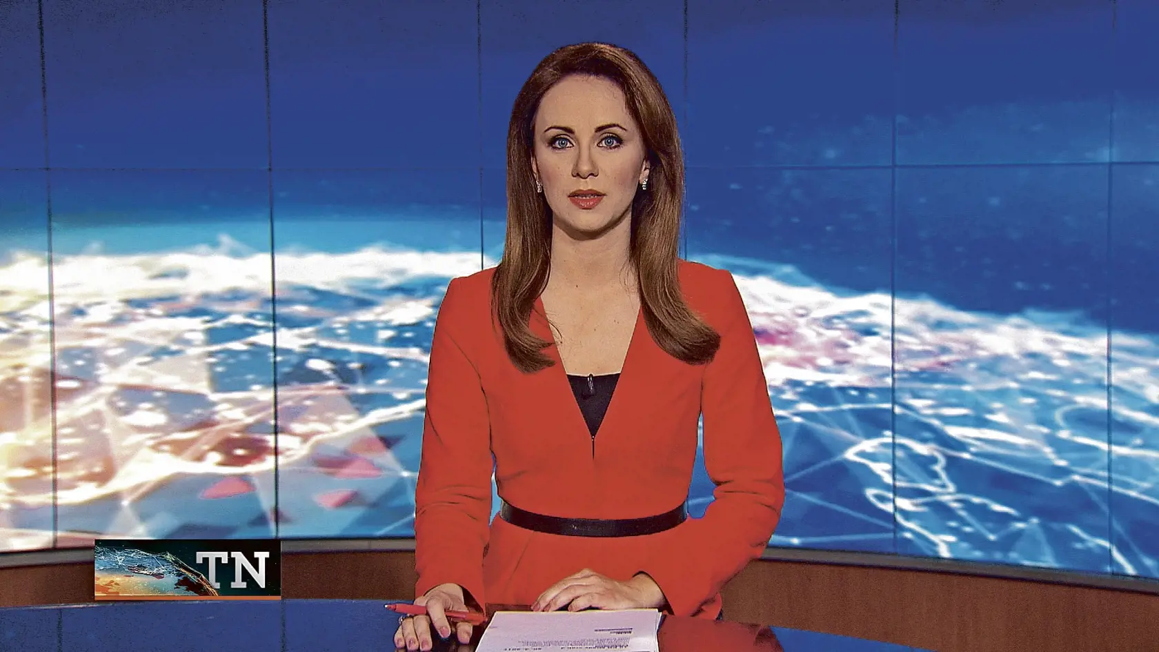 Bývalá rosnička Lenka Vavrinčíková, ktorá z Počasia prestúpila do večerných Televíznych novín.