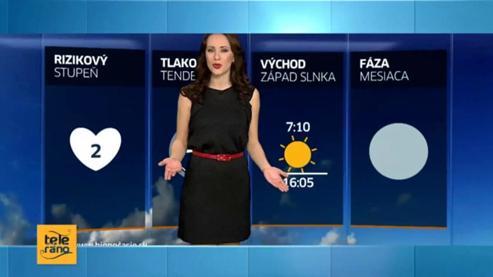 Bývalá rosnička Lenka Vavrinčíková, ktorá z Počasia prestúpila do večerných Televíznych novín.