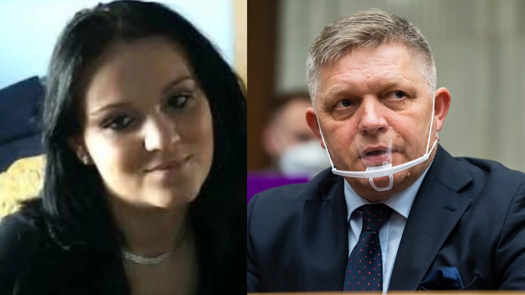 Na snímke odvolaná vyšetrovateľka Diana Santusová a líder Smeru-SD Robert Fico.
