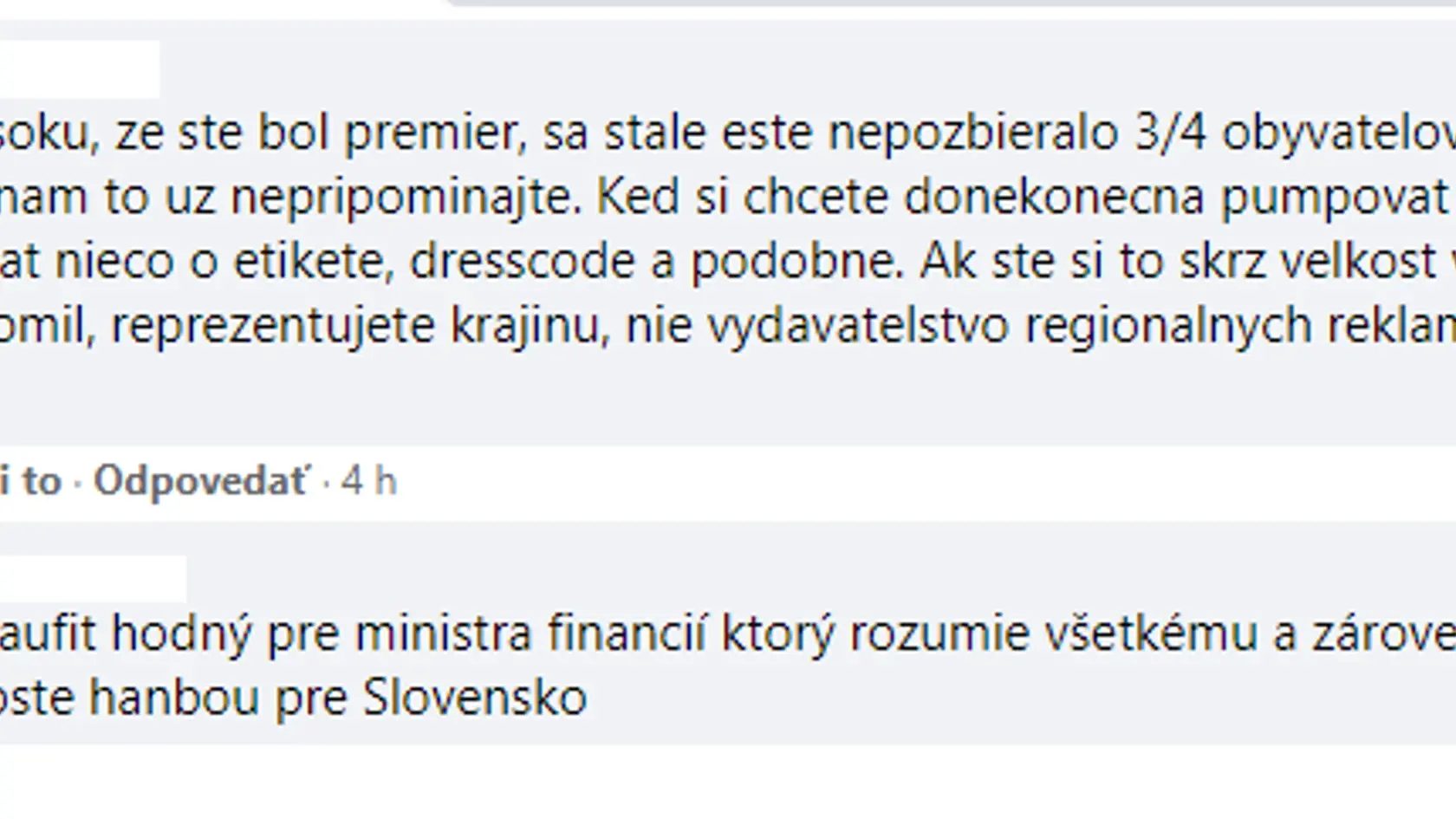 Výber z komentárov pod Matovičovou fotkou.