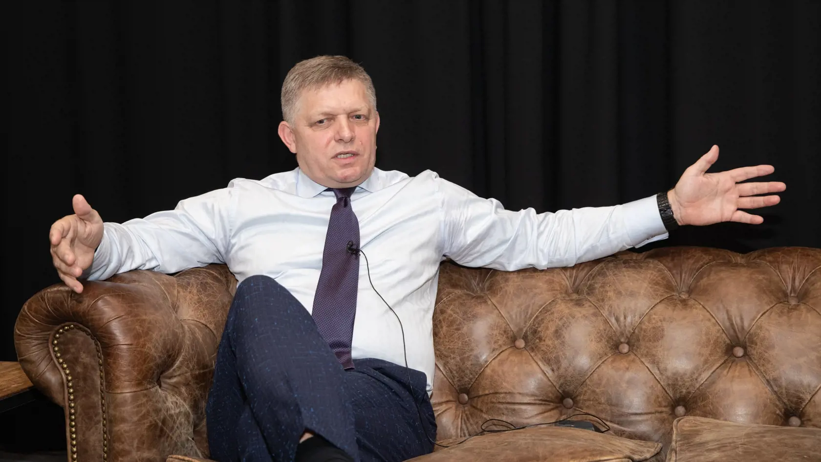 Na snímke je bývalý Predseda vlády Slovenskej republiky a predseda ľavicovej politickej strany SMER-sociálna demokracia Robert Fico.