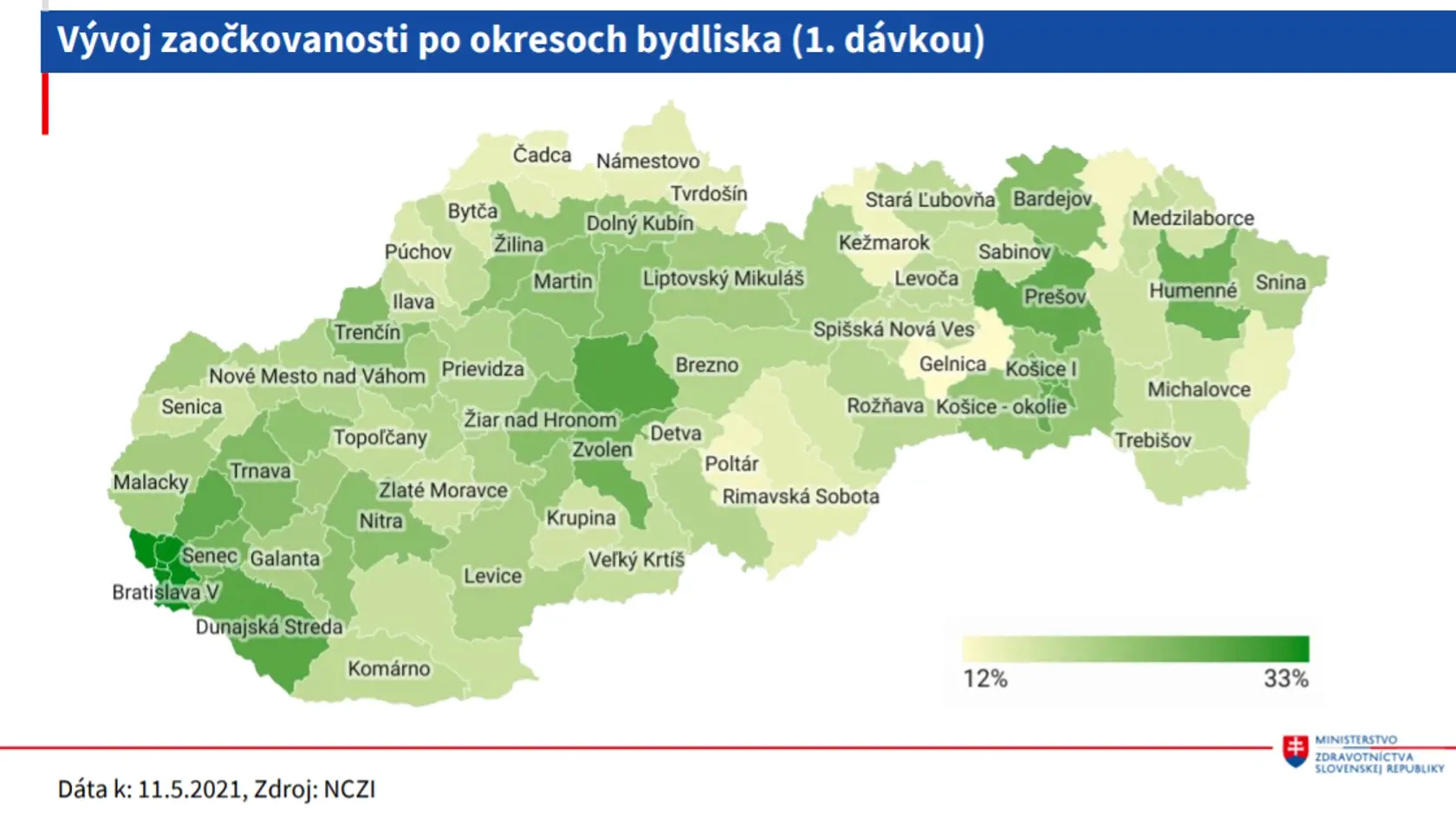 Aktuálna epidemicka situácia zo dňa 12.5.2021